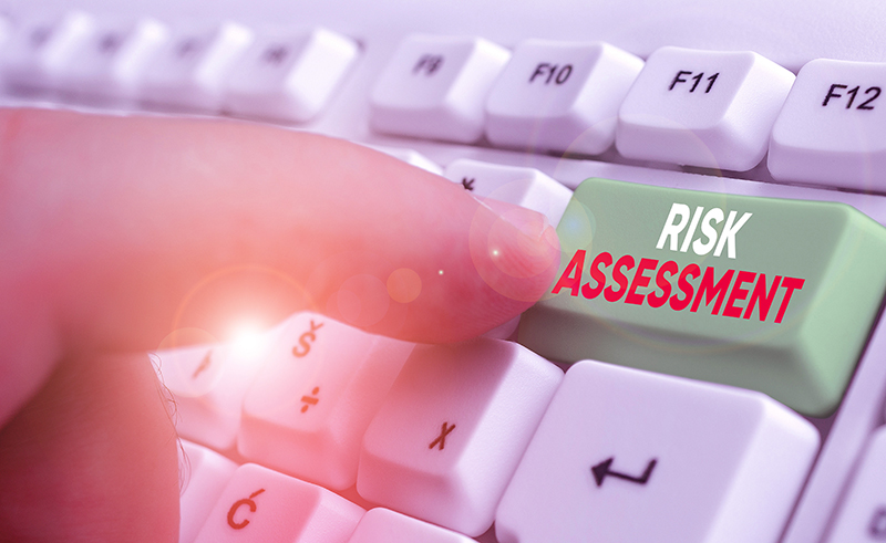 Word writing text Risk Assessment. Business concept for estimation of the levels of risks involved in a situation.