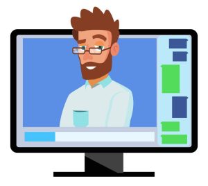 An illustration of a friendly in a clinical trial video